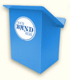 Blue custom bandstand